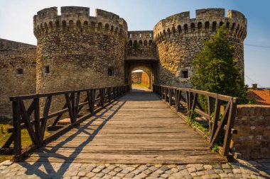 Belgrade, Serbia: Gate and bridge, Kalemegdan fortress in Belgrade