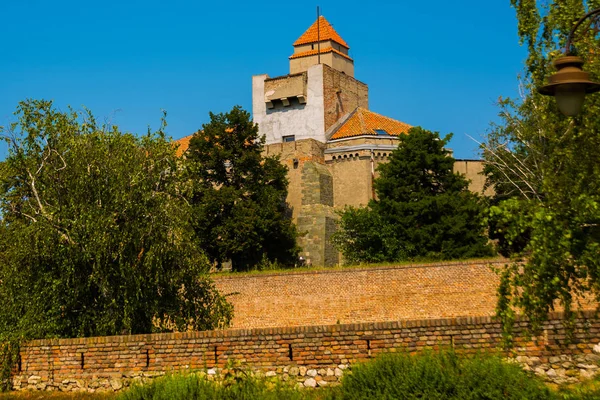 Kalemegdan, Belgrado, Servië: Fort Belgrado bestaat uit de oude citadel en het Kalemegdanpark aan de samenvloeiing van de Sava en de Donau. — Stockfoto