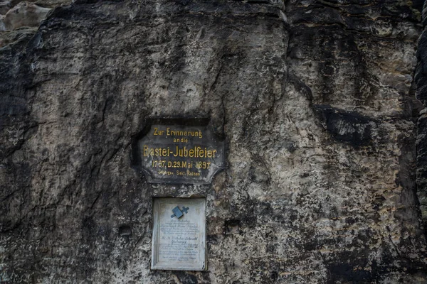 Park Narodowy Saksońska Szwajcaria, Niemcy: Widok z punktu widzenia Bastei — Zdjęcie stockowe