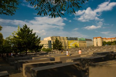 Berlin, Almanya 'da Avrupa' da Öldürülen Yahudilerin Anıtı 'nda Bloklar
