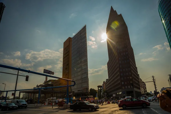 Berlín, Německo: panorama finanční čtvrti s Potsdamer Platz v Berlíně, Německo — Stock fotografie