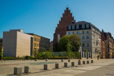Wroclaw, Polonya: Wroclaw 'daki şehir merkezi. Wroclaw eski ve Polonya 'da çok güzel bir şehir