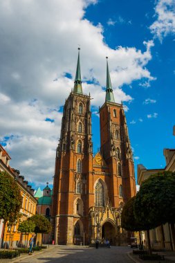 Wroclaw, Polonya: Vaftizci Aziz John Katedrali. Tumski Adası, Katedral Adası. Wroclaw Katedrali