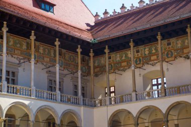 Krakow, Polonya: Wawel Kraliyet Kalesi 'nin ünlü eski kompleksi