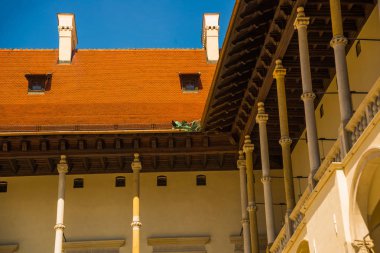 Krakow, Polonya: Wawel Kraliyet Kalesi 'nin ünlü eski kompleksi