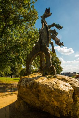 Krakow, Polonya: Krakow Polonya 'da Wawel ejderhası