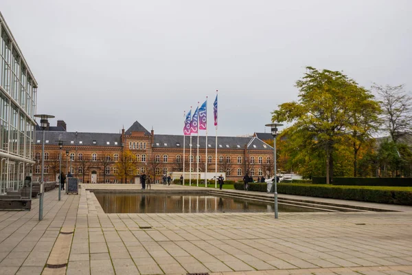 Aarhus, Danimarka: Şehrin tarihi merkezinde güzel binalar. — Stok fotoğraf