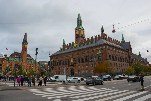 COPENHAGEN, DENMARK: The City Hall Square is a public square in the centre of Copenhagen, Denmark. — Stock Photo, Image