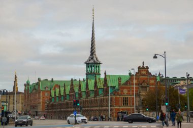 Copengen, Danimarka: Borsen - Orta Kopenhag 'daki en eski bina ve Slotsholmen Borsası