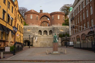 Helsingborg, İsveç: Helsingborg 'da bir gözetleme kulesine giden ortaçağ kapısı