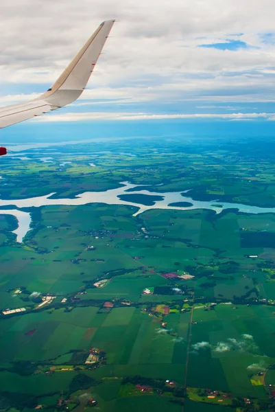 Manaus, Amazonas, Brasile: Vista dall'alto del fiume. Belle terre — Foto Stock