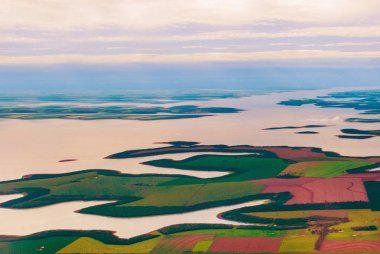 Manaus, Amazonas, Brezilya: nehrin üst görünümü. Güzel topraklar