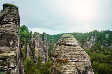 Sakson İsviçre, Almanya 'daki Bastei kayalıklarında çok güzel.