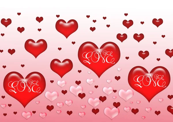 Srdce. Na Valentýna. Krásná textura pro pozadí. Láska. — Stock fotografie