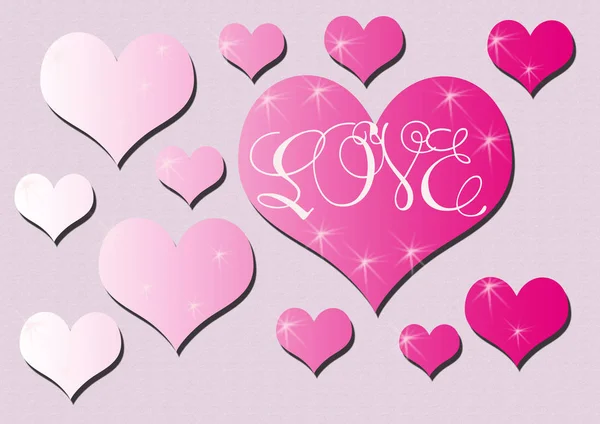 Herz. Valentinstag. schöne Textur für den Hintergrund. Liebe. — Stockfoto