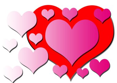 Kalp. Sevgililer Günü. Arka plan için güzel bir doku. Dikkat.