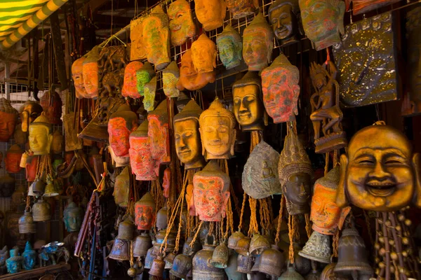 Siemreap Cambodia March 2015 Beautiful Traditional Cambodian Souvenirs Sold Market — Stock fotografie