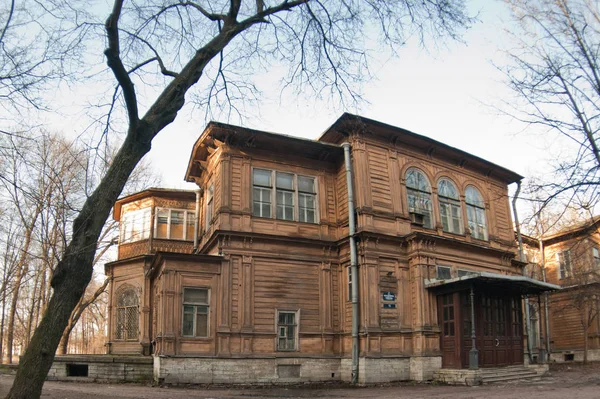 Russia Saint Petersburg February 2014 Landscape Beautiful View Old Wooden — Stock fotografie