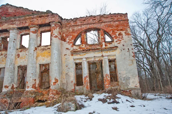 Leningrad Region Russia March 2014 View Destroyed Old Buildings Territory — Stock fotografie