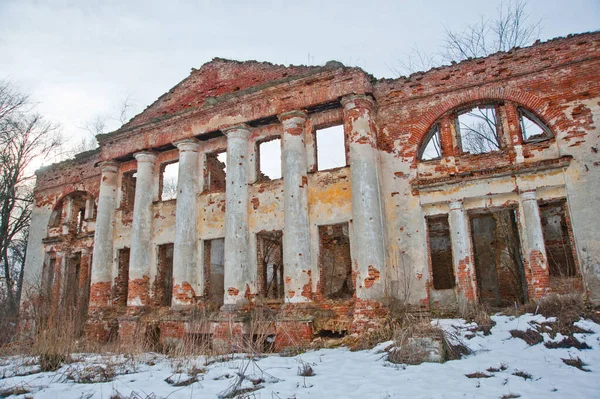 Leningrad Region Russia March 2014 View Destroyed Old Buildings Territory — Stock fotografie