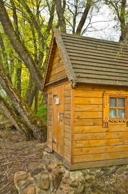 OSTASHKOV, TVER REGION, RUSSIA - MAY 9, 2014: view of old historic houses in the center of Ostashkov