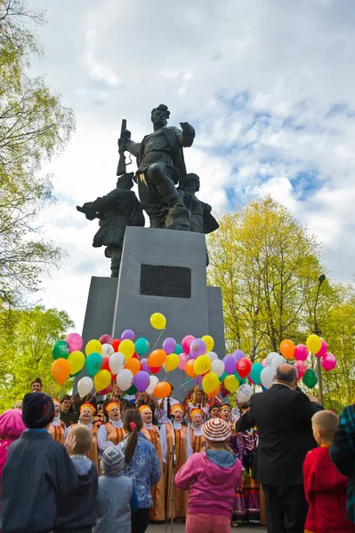 Ostashkov Tver Region Russia May 2014 Celebrations People May Victory — Stock Photo, Image