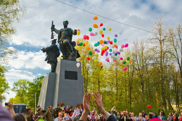 Ostashkov Região Tver Rússia Maio 2014 Celebrações Pessoas Dia Maio — Fotografia de Stock