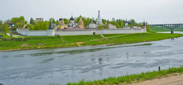 Staritsa Regione Tver Russia Maggio 2014 Bellissimo Paesaggio Con Vista — Foto Stock