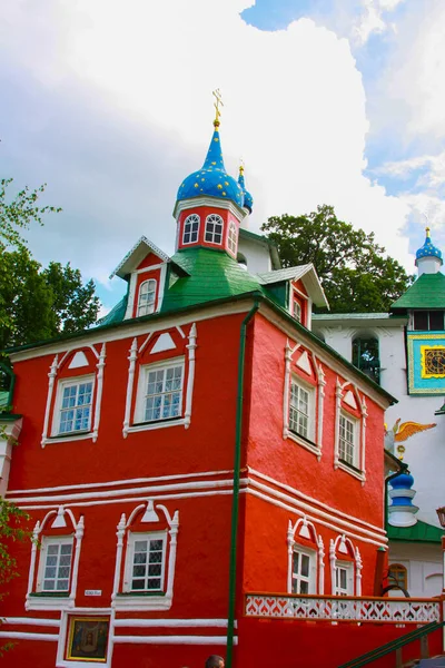 Pechory Pskov Oblast Russia Agosto 2009 Veduta Bellissimi Edifici Chiese — Foto Stock