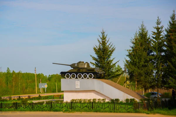 Yelnya Smolensk Oblast Ryssland Maj 2015 Tank Och Monument Till — Stockfoto