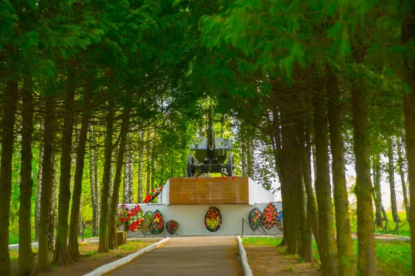 Yelnya Smolensk Oblast Russia May 2015 Tank Monument Memory Great — Stock Photo, Image