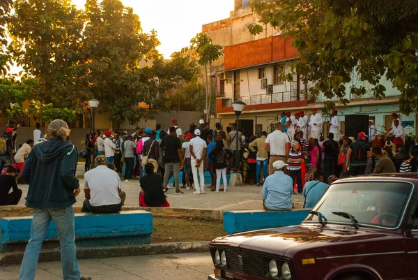 Havana Cuba March 2018 Традиционный Местный Небольшой Концерт Мужчины Поют — стоковое фото