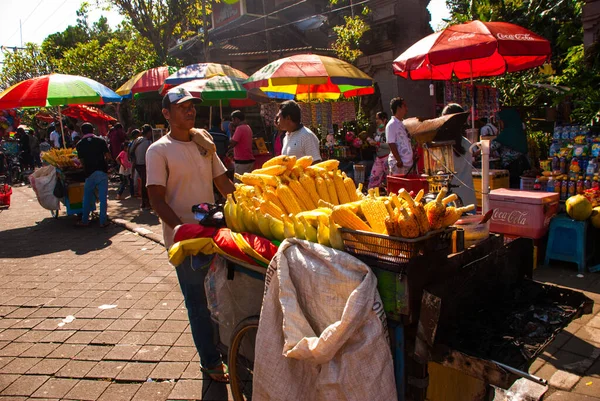 Bali Island Indonesië April 2017 Lokale Traditionele Markt Met Verkoop — Stockfoto