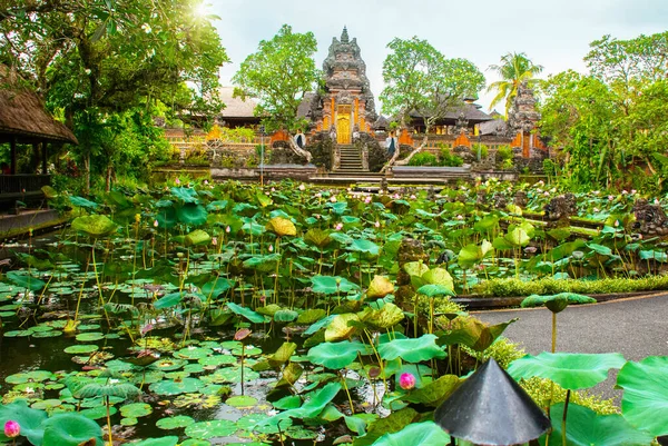 Ubud Bali Indonésia Abril 2017 Templo Muito Bonito Lotus Templo — Fotografia de Stock