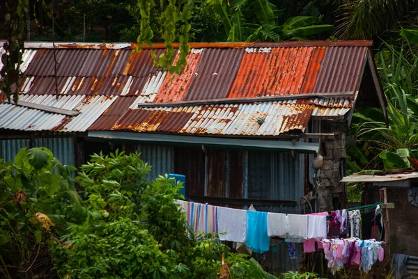 Kerületi Szegény Házak Sandakan Város Borneo Sabah Malajzia — Stock Fotó