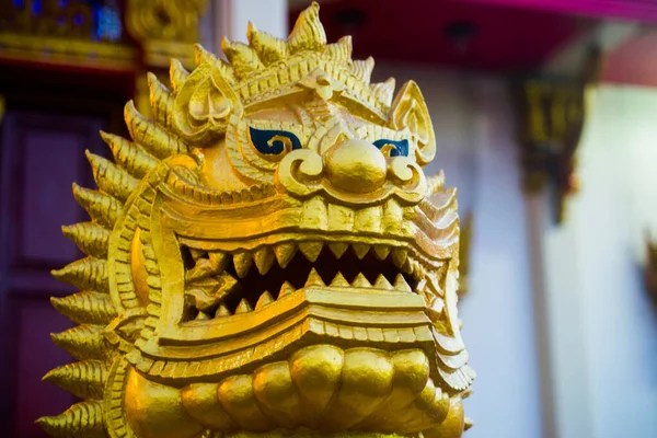 Hua Hin Thailand Прекрасний Фрагмент Декору Традиційного Буддійського Храму Центрі — стокове фото