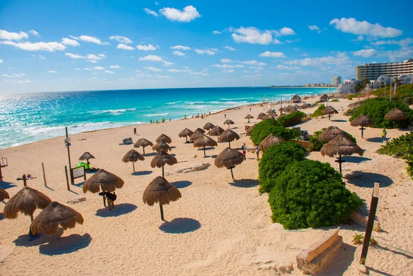 Mexico Kancun Marzec 2018 Egzotyczny Raj Tropikalny Ośrodek Morze Karaibskie — Zdjęcie stockowe