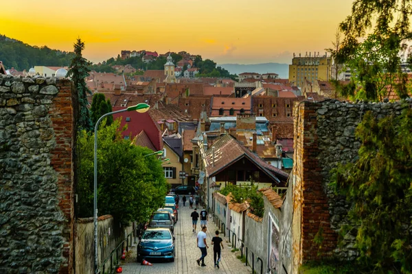 Brasow Transylvania Romania Sierpień 2019 Piękna Rumunia Piękny Krajobraz Miasta — Zdjęcie stockowe