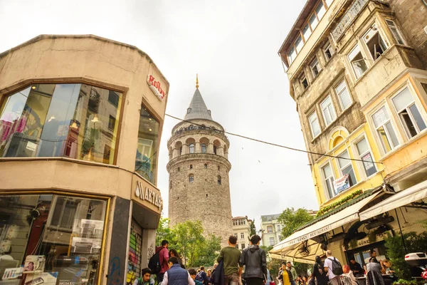 Стамбул Турция Октоберфест 2018 Башня Галата Над Золотым Рогом Стамбуле — стоковое фото