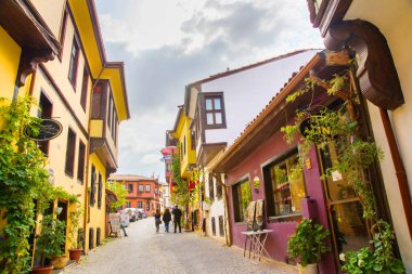 Eskisehir, Türkiye: Eskisehir 'de renkli Odunpazari İlçesi evleri görülüyor. Eskisehir Türkiye 'de daha popüler bir turizm arızası.
