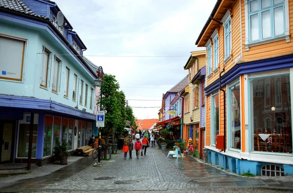 Gekleurde Straat Stad Stavanger — Stockfoto