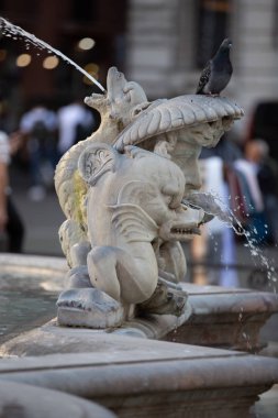 Roma 'daki Navona Meydanı' ndaki Moor çeşmesi.