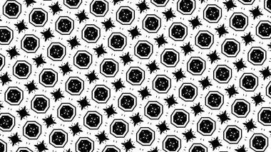 Siyah ve beyaz desenleri ile süsleme. L