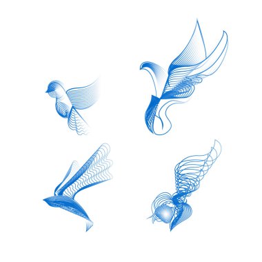 Mavi Guillochlu filigranlar topluluğu