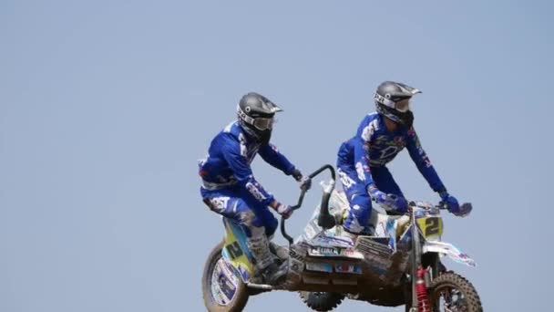 Fim Sidecar Motocross World Championship Chernivtsi 2018 — Stock Video