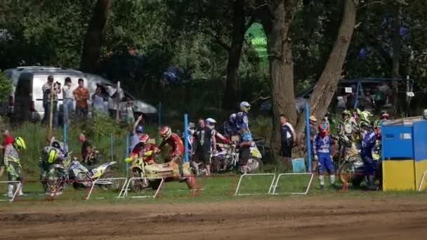 Championnat Monde Fim Motocross Sidecar Tchernivtsi 2018 Séquence Vidéo Libre De Droits