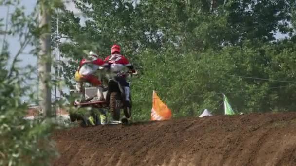 Campeonato Mundial Motocross Sidecar Fim Chernivtsi 2018 — Vídeo de Stock