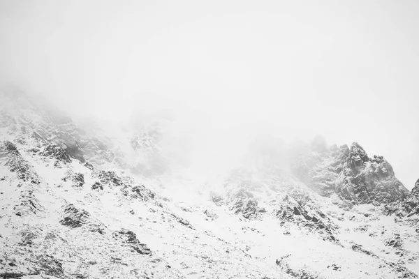 山-在冬天扎科帕内-单色 — 图库照片