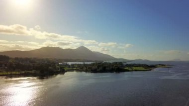 Clew Bay İrlanda güzel Adaları havadan görünümü