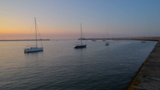 Hermosa Playa Atardecer Dun Laoghaire Dublín Irlanda — Vídeo de stock